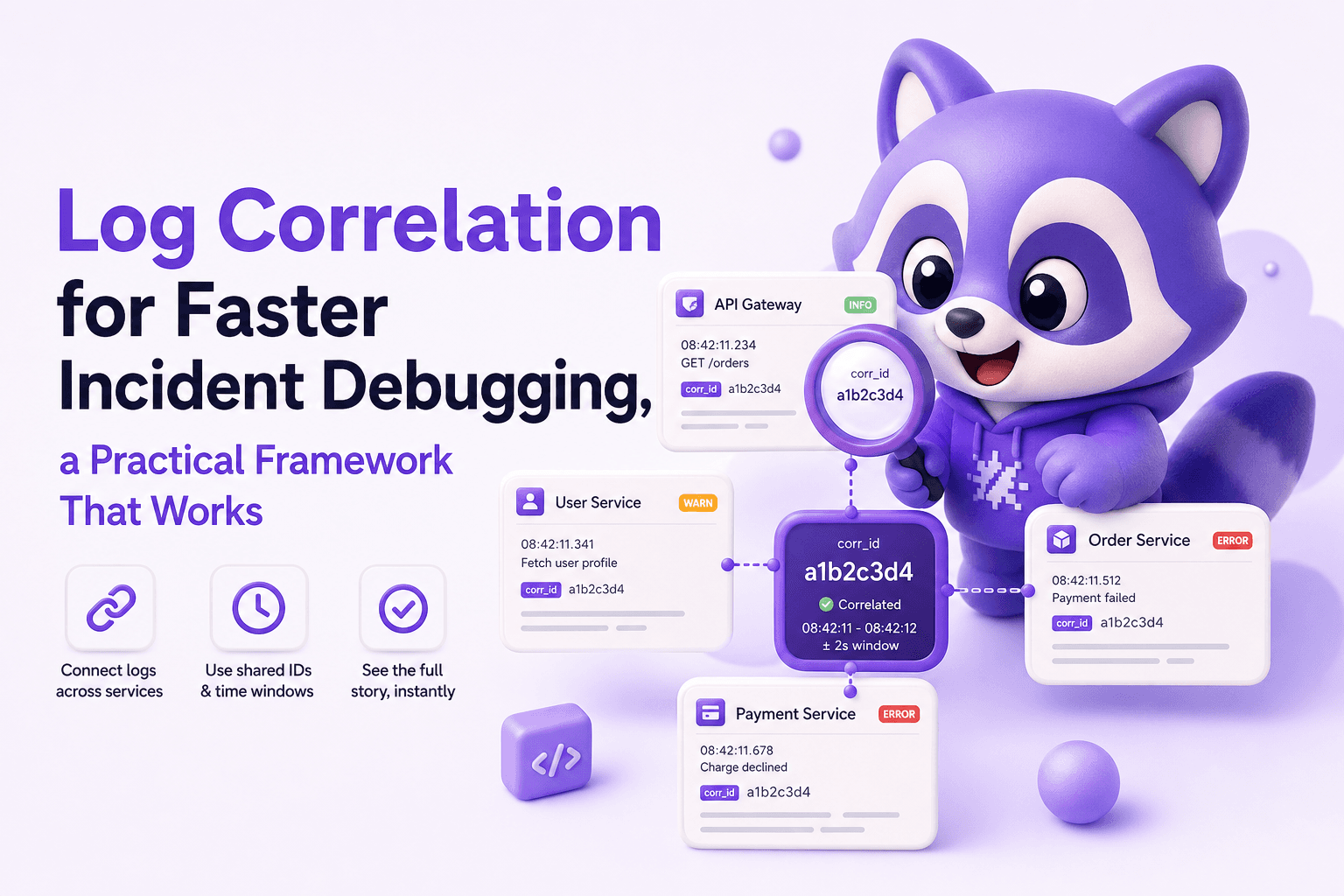 Log Correlation for Faster Incident Debugging, a Practical Framework That Works