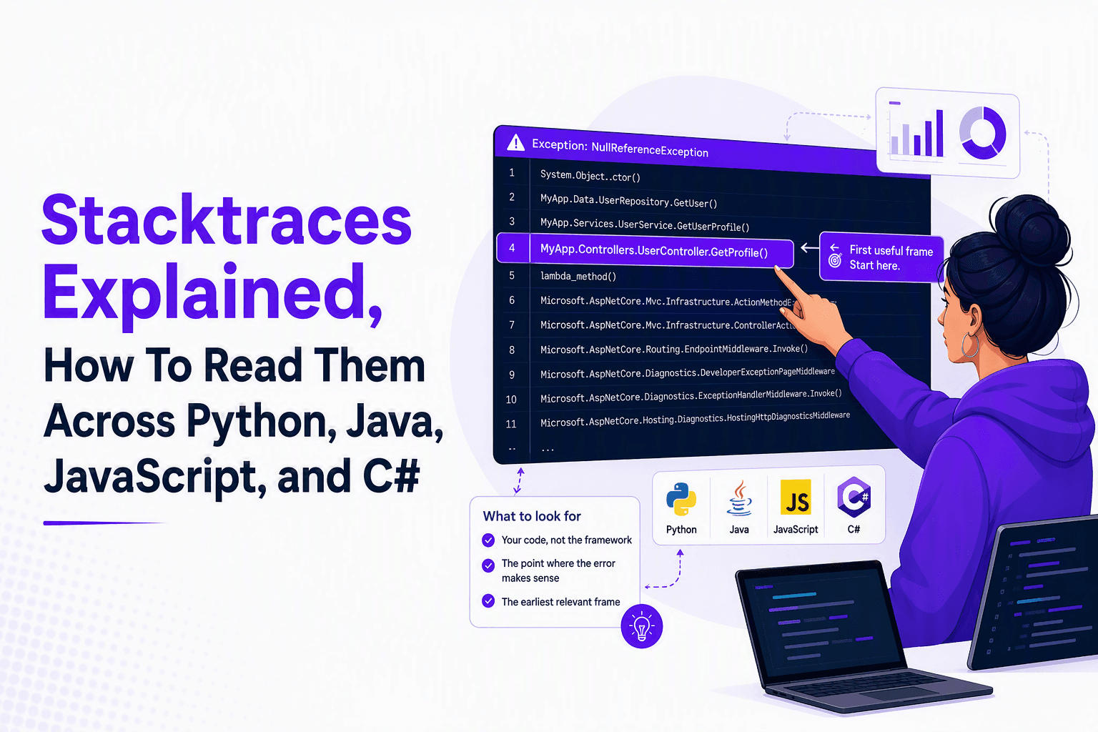 Stacktraces Explained, How To Read Them Across Python, Java, JavaScript, and C#
